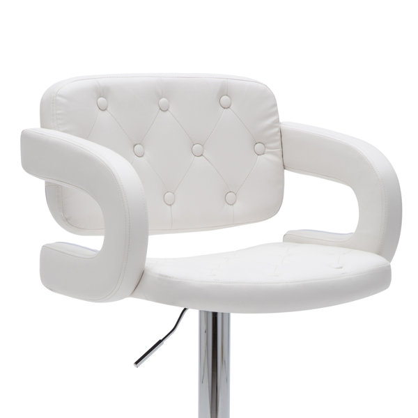 Orren Ellis Glamis Swivel Adjustable Height Bar Stool & Reviews Wayfair